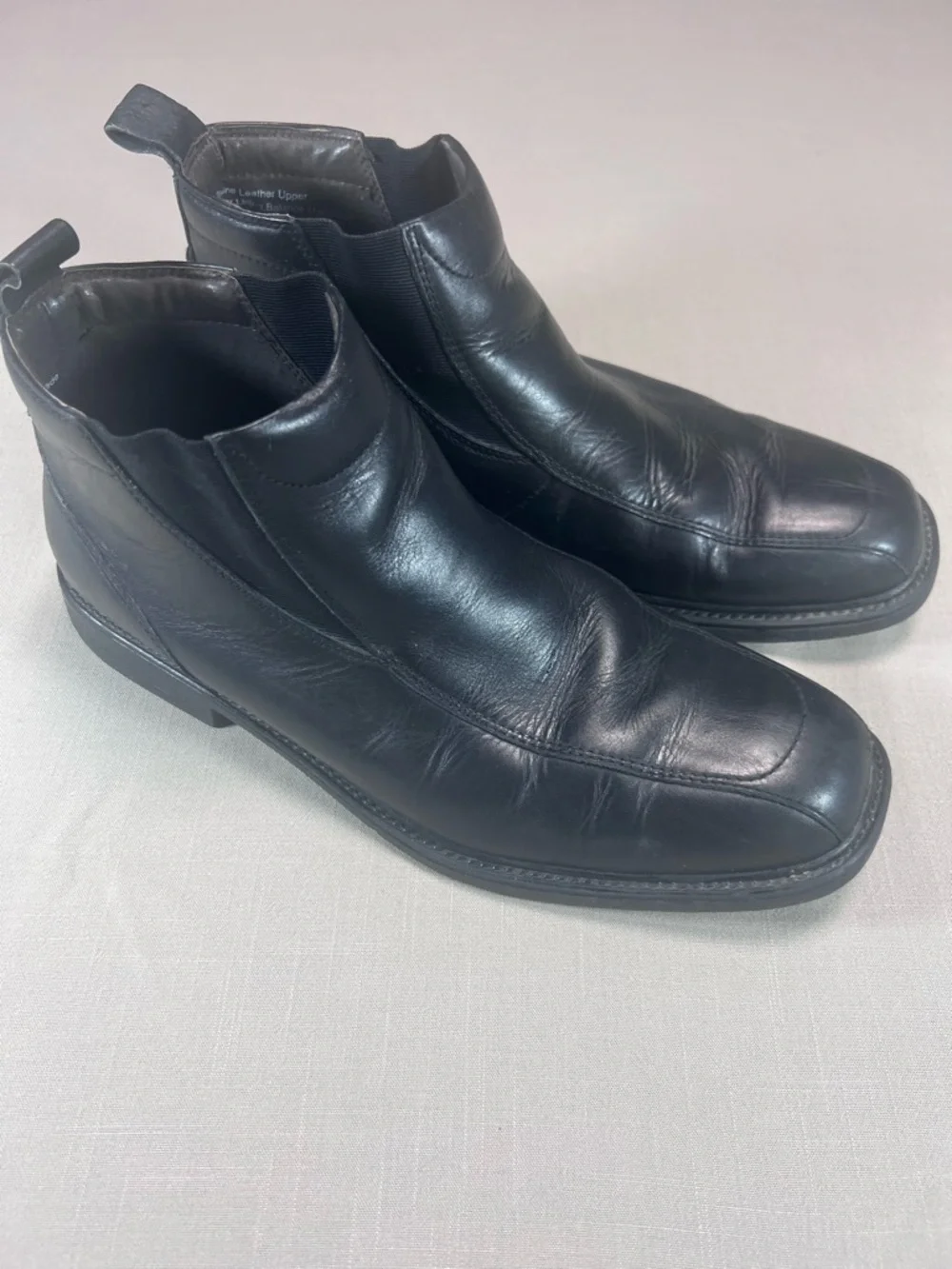 Nunn Bush Men’s Black Leather Chelsea Boots – Size 10.5